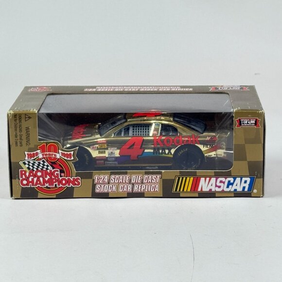 Racing Champions 1999 NASCAR #4 Bobby Hamilton Kodak Gold Series Car 1:24 Scale - Picture 1 of 7